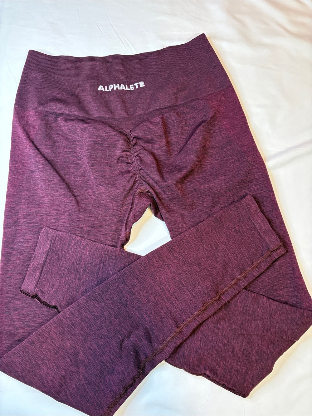 Black Cherry Alphalete Seamless Scrunch Butt Contour Booty Seam Glute Lifting L